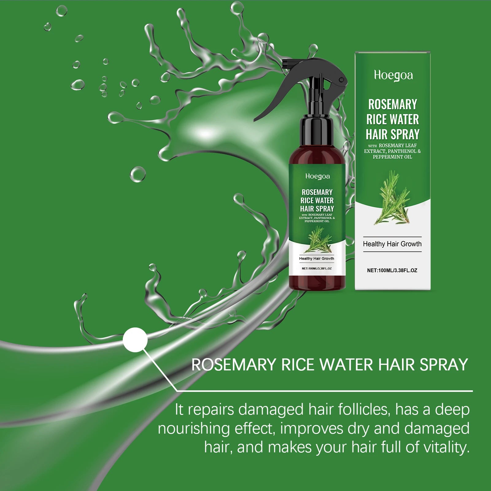 Rosemary & Rice Water Hair Growth Spray
