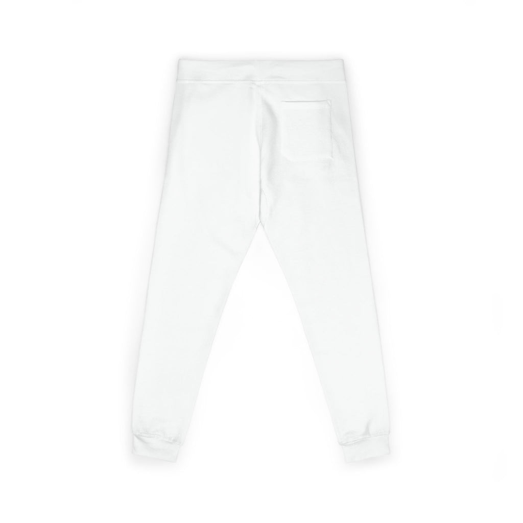 Embroidered Sunflower Fleece Sweatpants — Cozy White Joggers