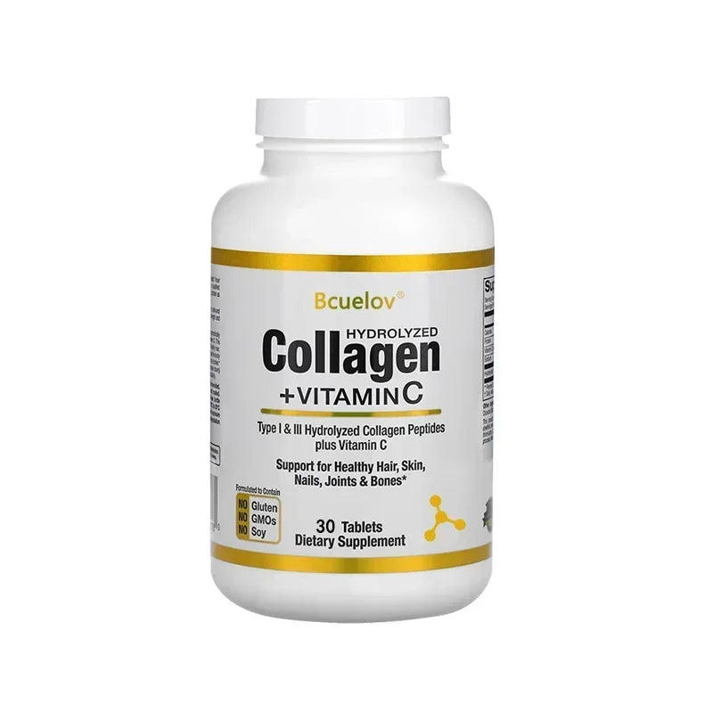Hydrolyzed Collagen Capsules - Hair, Skin, and Nail Support Supplement, Promotes Joint and Bone Health, Types I and III Collagen