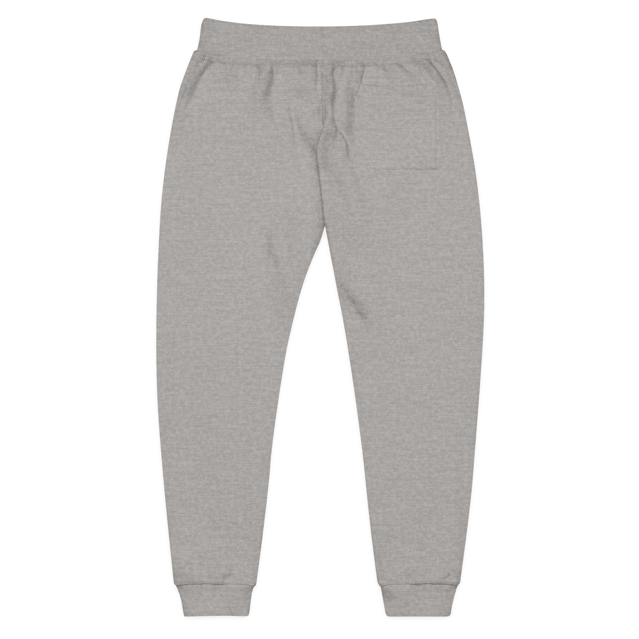 Embroidered Sunflower Fleece Sweatpants — Cozy White Joggers