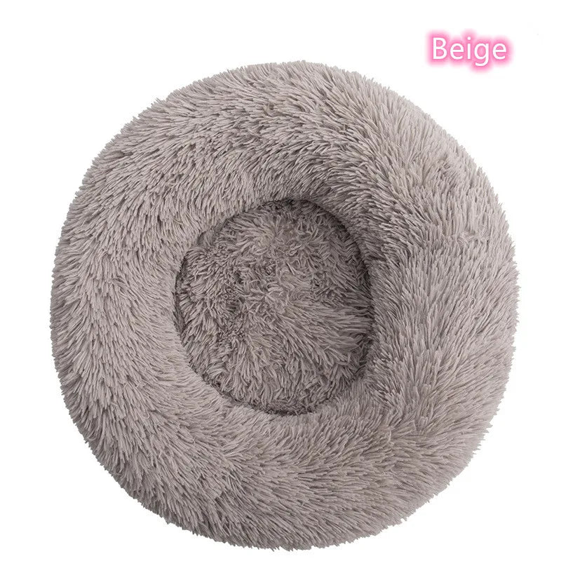 40-90cm 6 Sizes Round Pet Bed for Large Dog Bed Super Soft Cat Bed Plush Dog House for Medium Dog House Winter Warm Sleeping