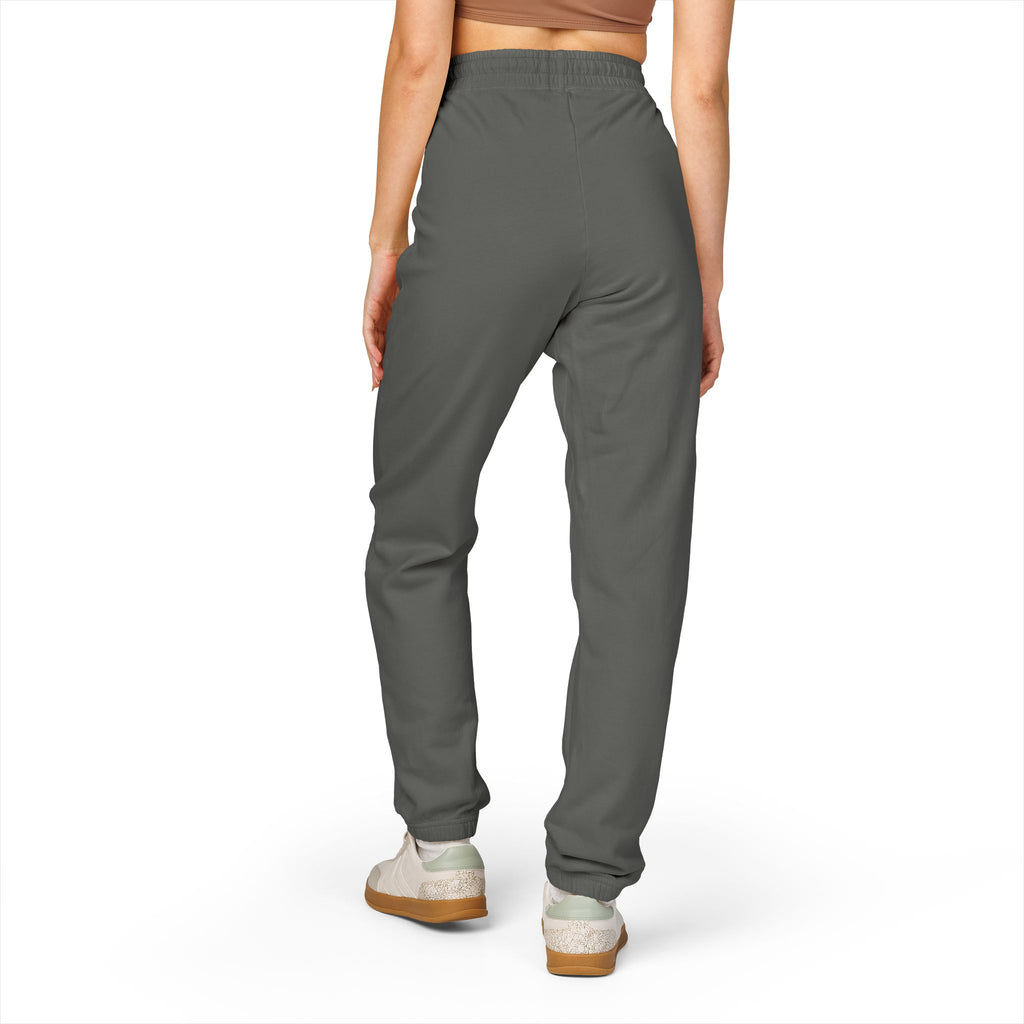 Ember Script Sweatpants — Garment-Dyed Fleece Cozy Joggers