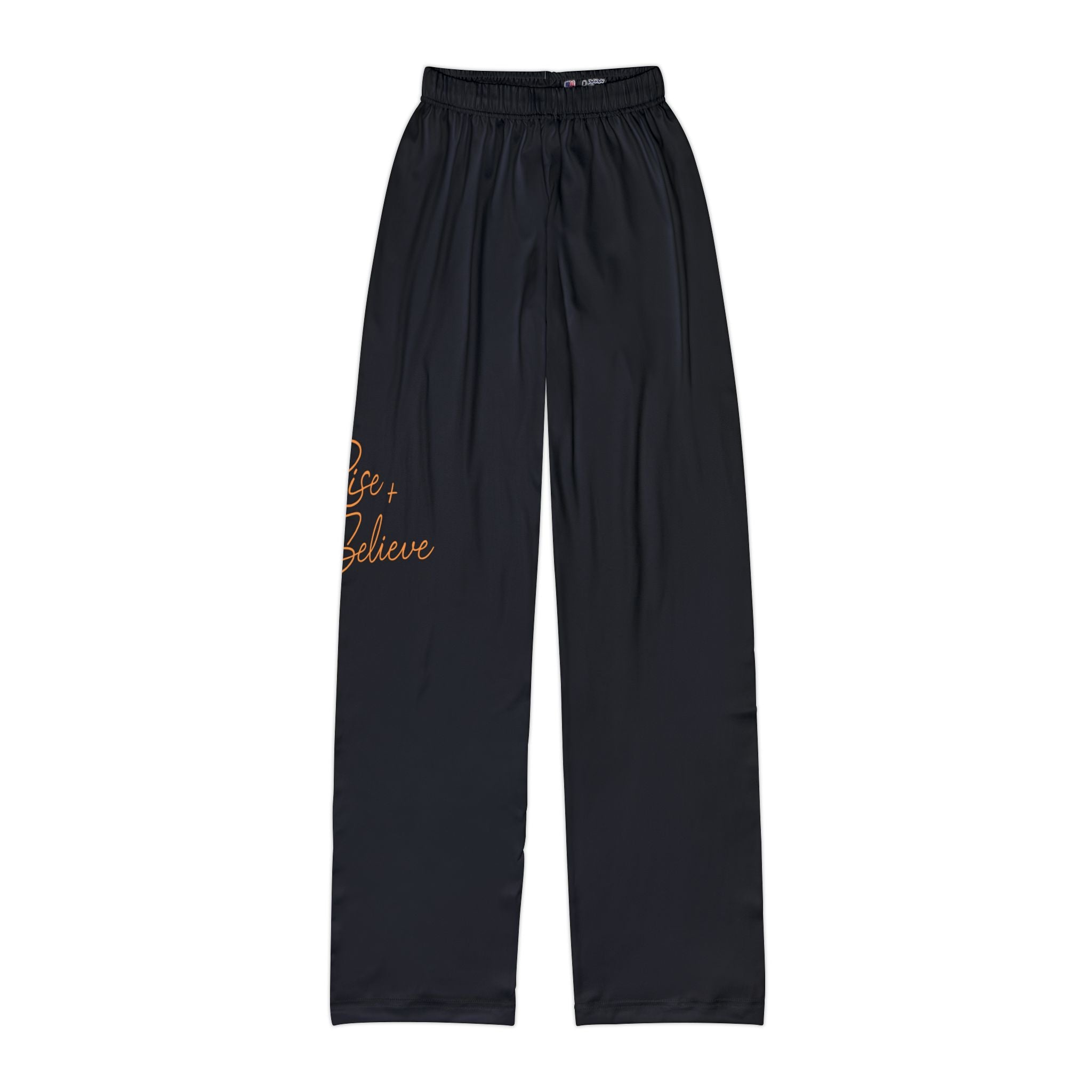 Kids Lounge Pants — 'Ride & Believe' Black Athletic Relaxed Joggers