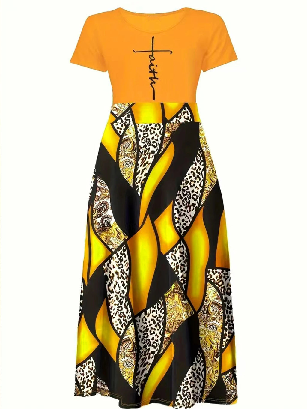 Faith Print Casual Dress