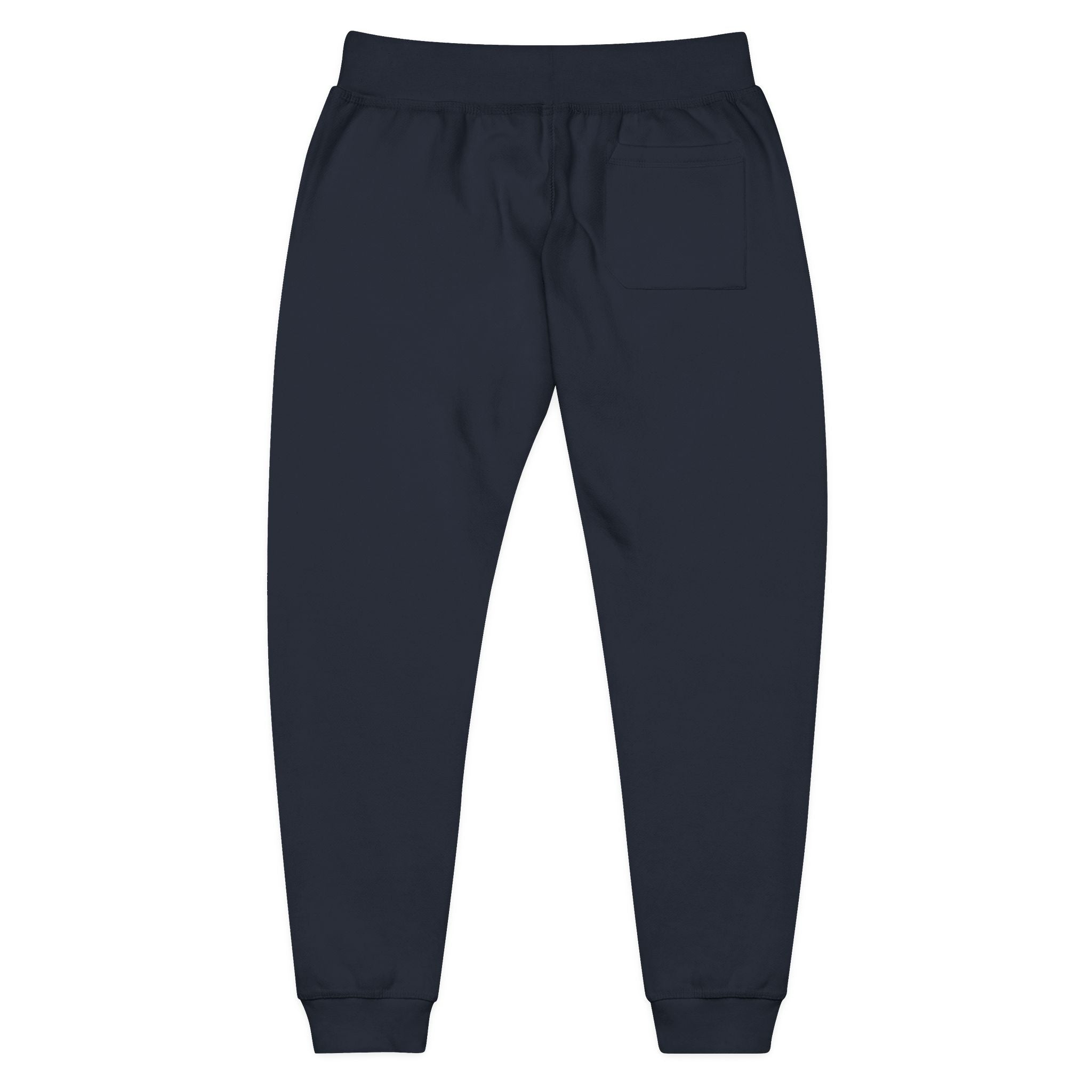 Embroidered Sunflower Fleece Sweatpants — Cozy White Joggers