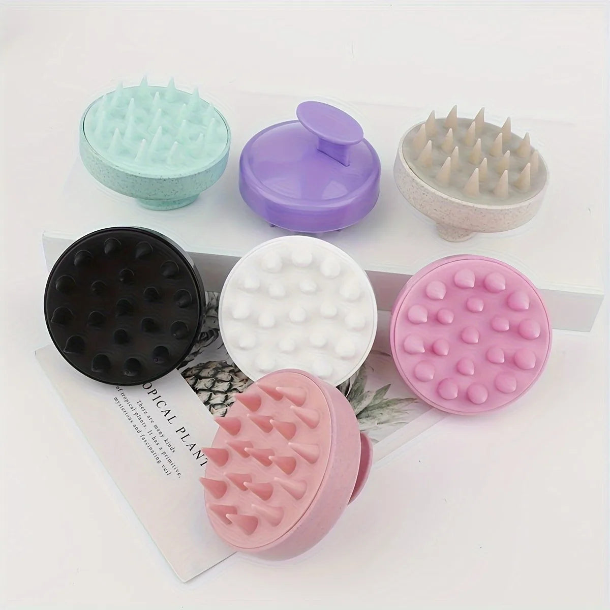 2-in-1 Silicone Scalp Massager & Shampoo Brush - Painless Hair Growth Stimulator for Shower, Gentle Head Spa Tool