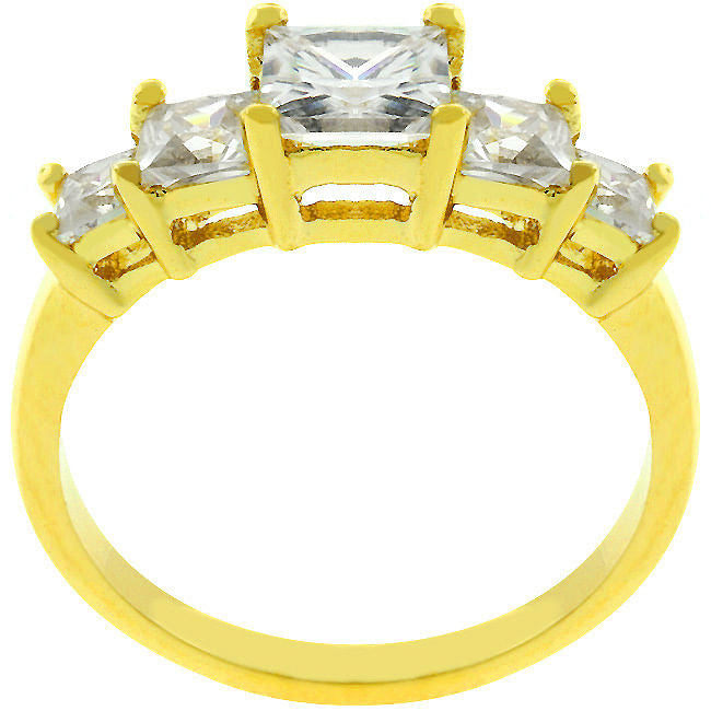5-Stone Anniversary Ring in Goldtone