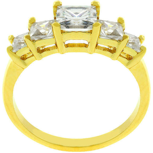 5-Stone Anniversary Ring in Goldtone