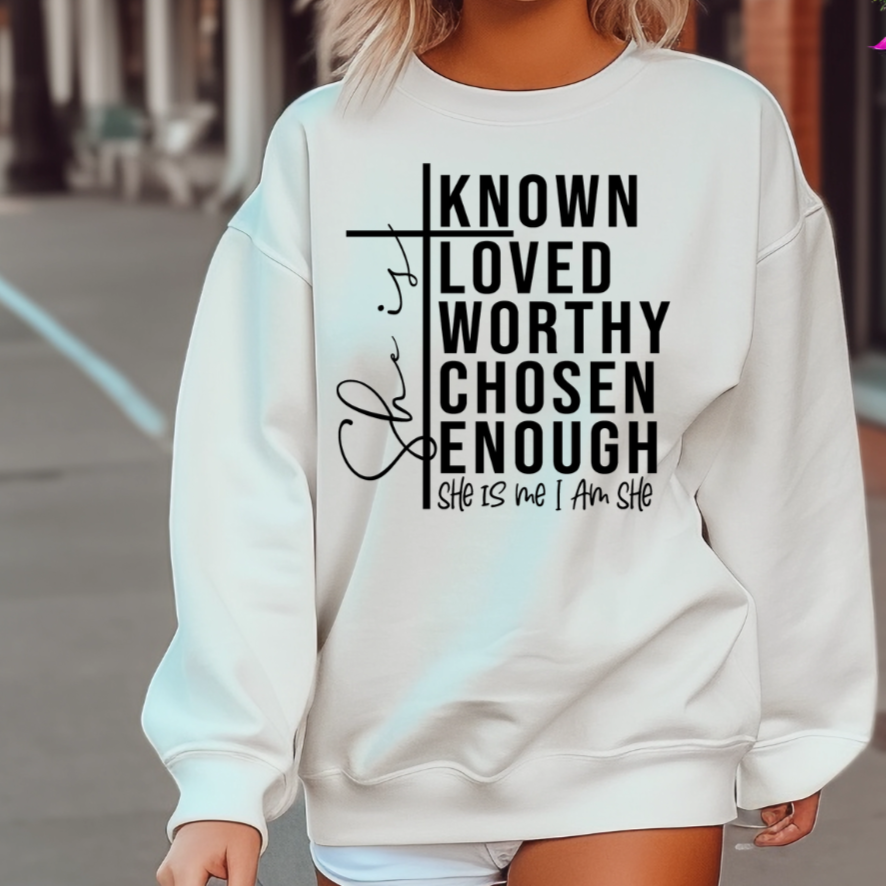 She Is - Faith-Based Sweatshirt