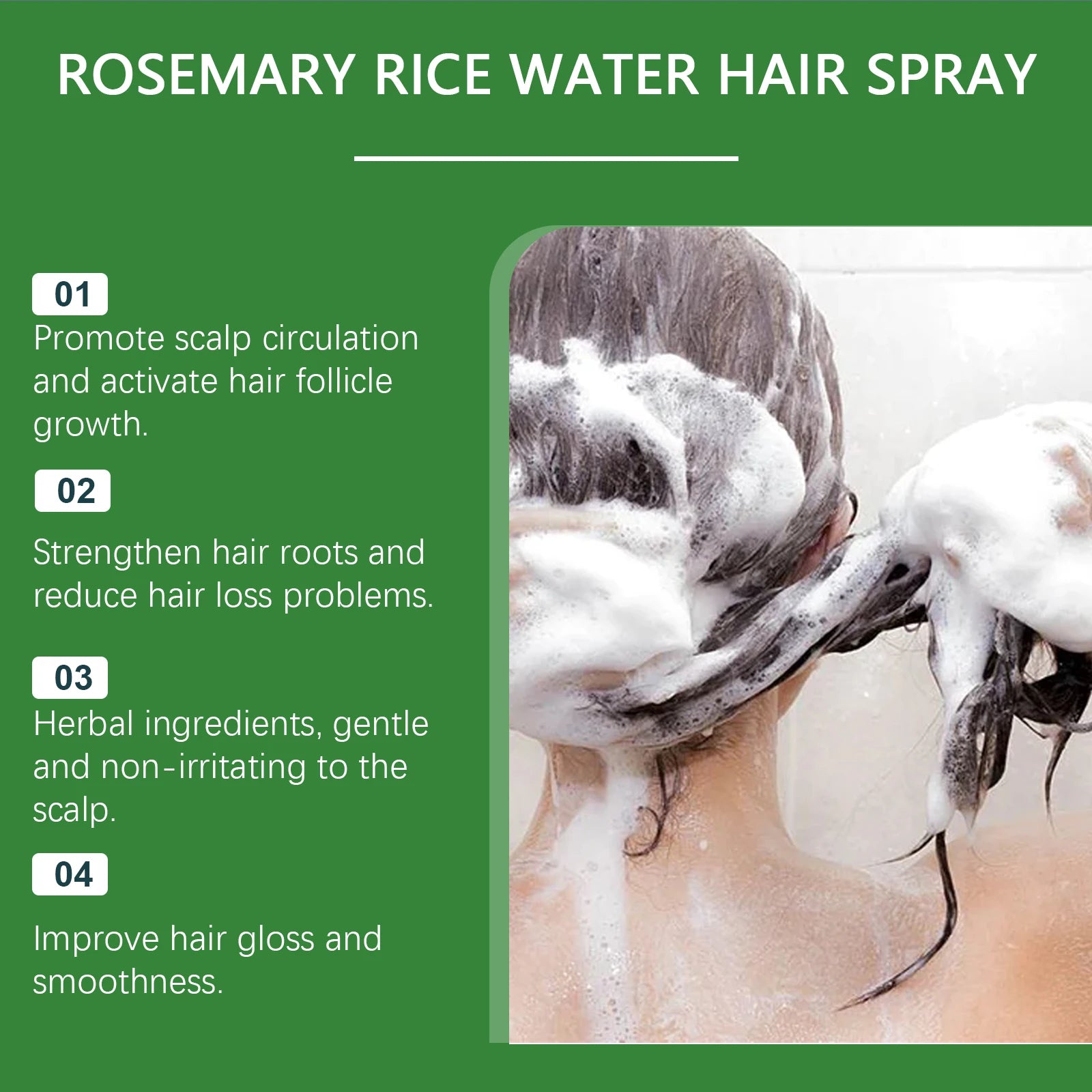 Rosemary & Rice Water Hair Growth Spray