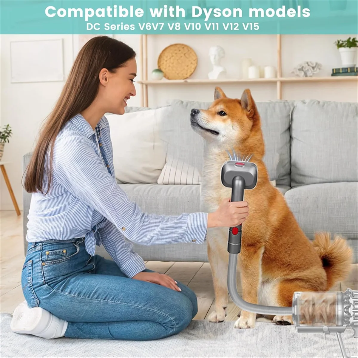 Dyson Pet Grooming Kit – Dog & Cat Hair Brush Attachment
